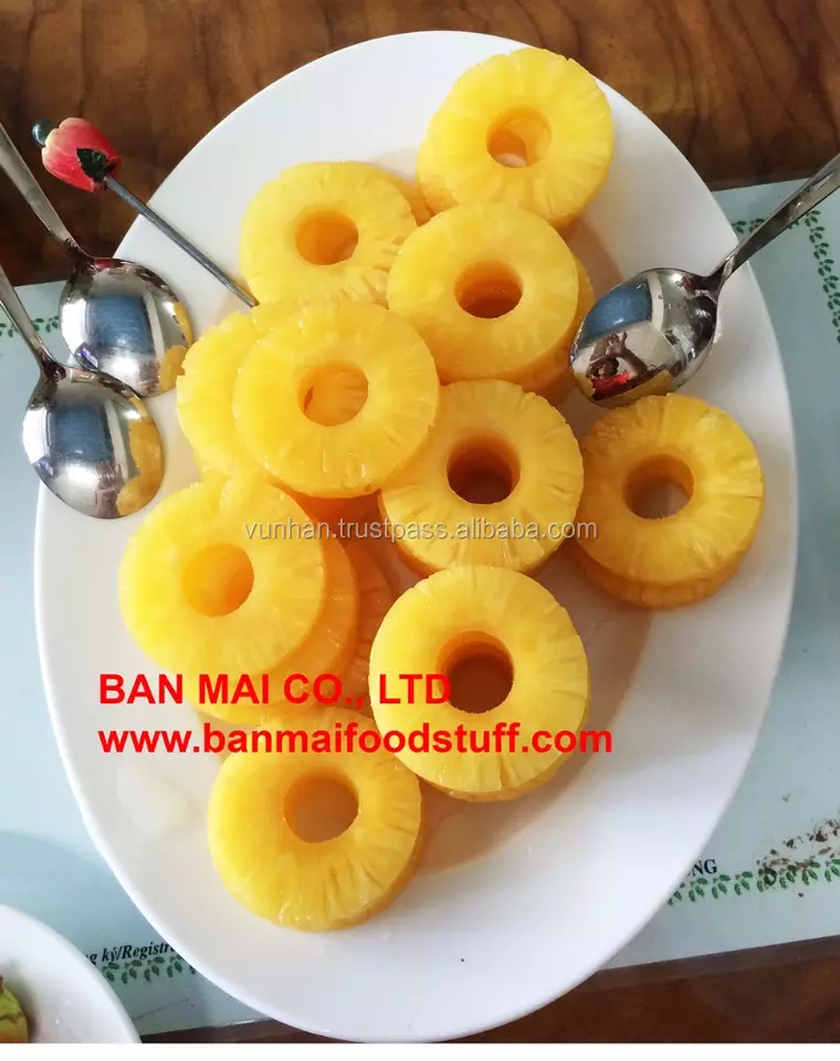 Sliced Pineapple from Vietnam Sweet Canned Mini Pineapple in Light Syrup