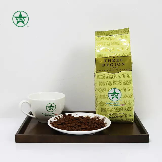 Premium Grade Arabica Robusta Moka 0.5 kg Weight Healthy Type Three Region - 500G Whole Roasted Bean Coffee Powder