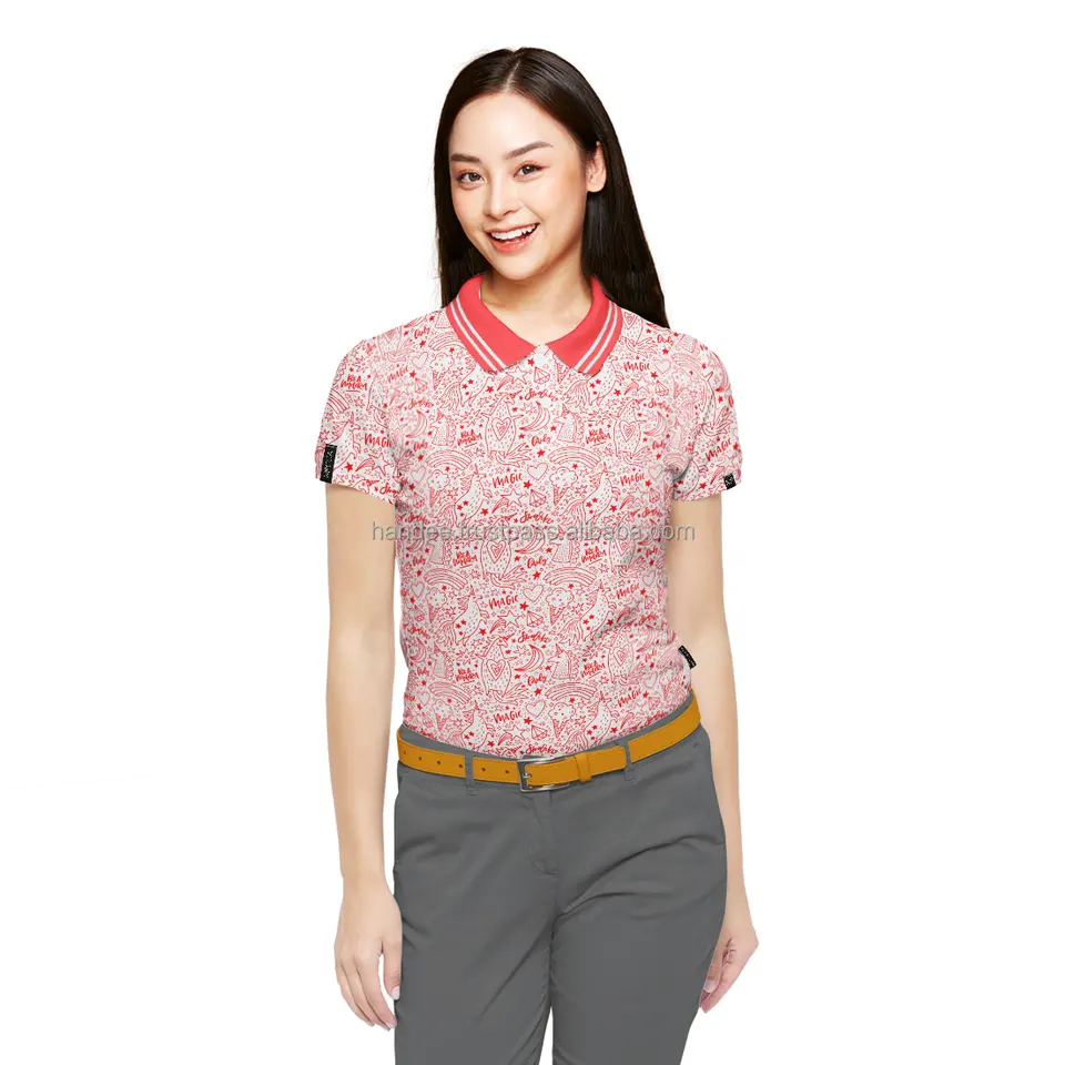 Manufacturer Wholesale Custom Plus Size Pique Polyester Polo Shirt Ladies Polo Formal Shirts Plus Size Women's T-shirts