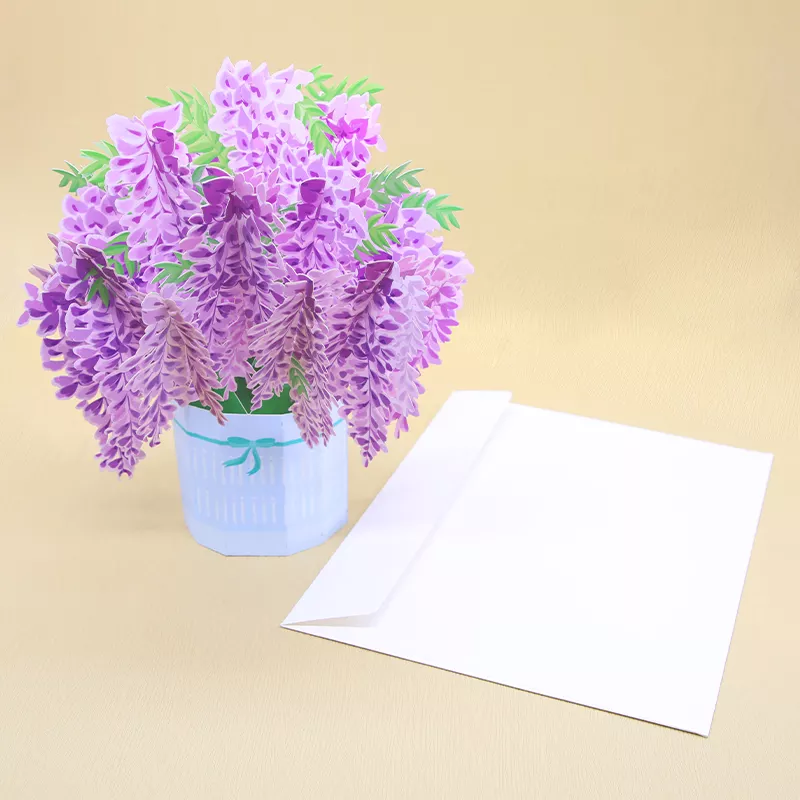 Competitive Price Wholesale Souvenir Luxury Free Customize Wedding Home Decoration Flower 3D Bouquet Wisteria
