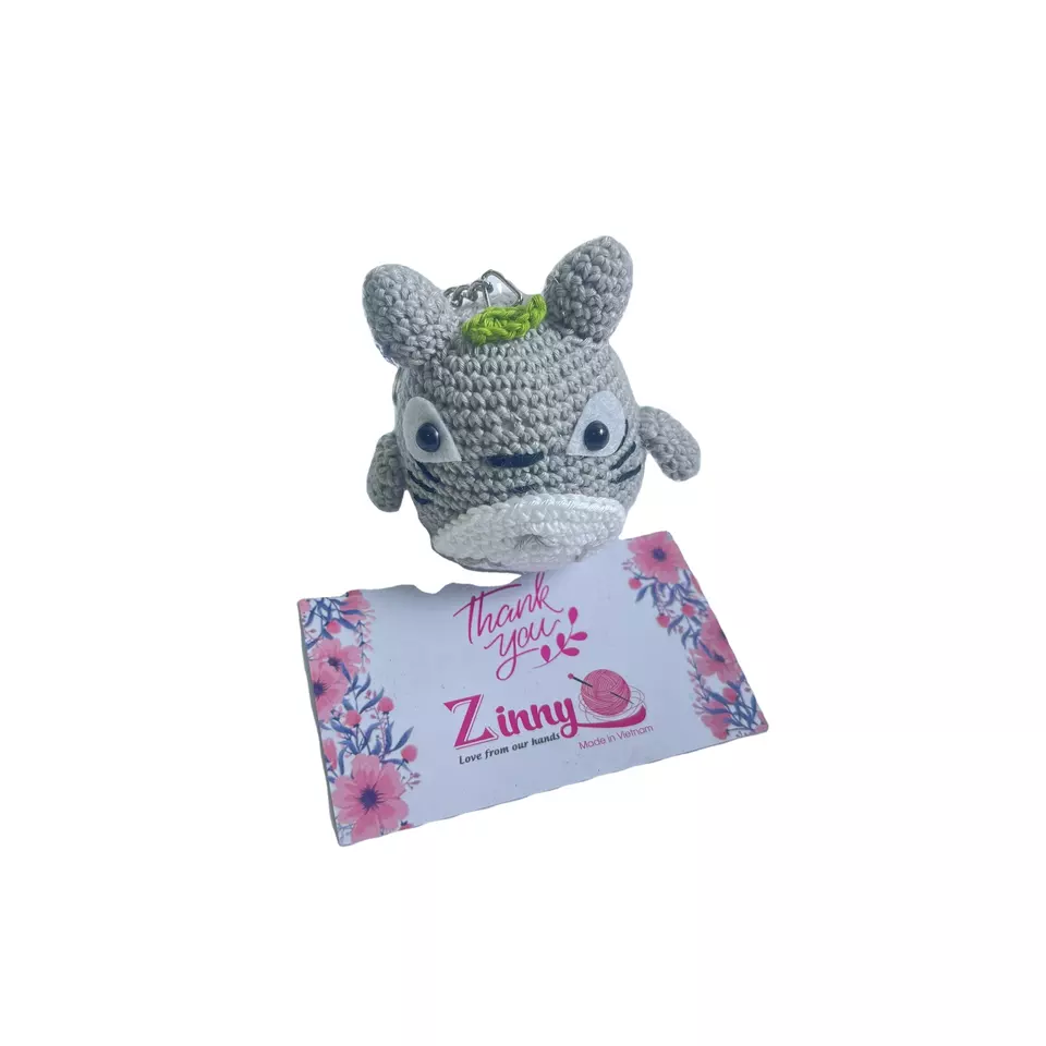 High Quality Totoro Decorated Hand Knitted Wool Custom Shape Keychain Manufacturer Wholesale OEM Customized