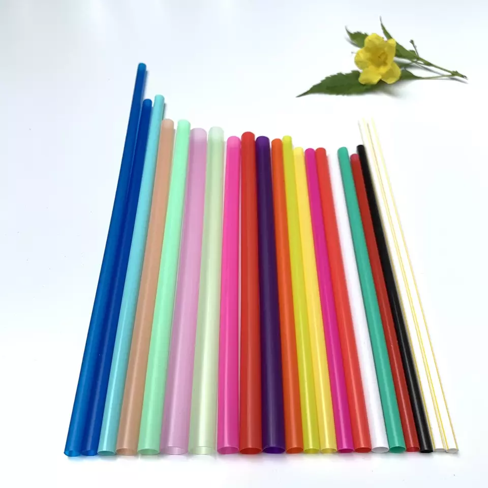 Straight PP Colorful/Stripe Drinking Plastic Straws
