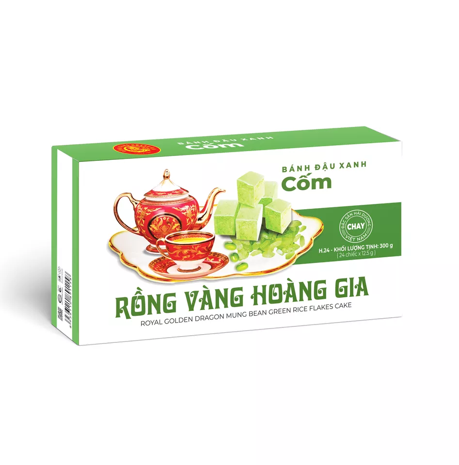 Green bean cake H24 Cereal Royal Golden Dragon 300g Made In Vietnam High Quality Sweet Taste