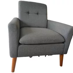 Modern elegent Lounge Chair Hotel Blue Relax Armchair with Button Design