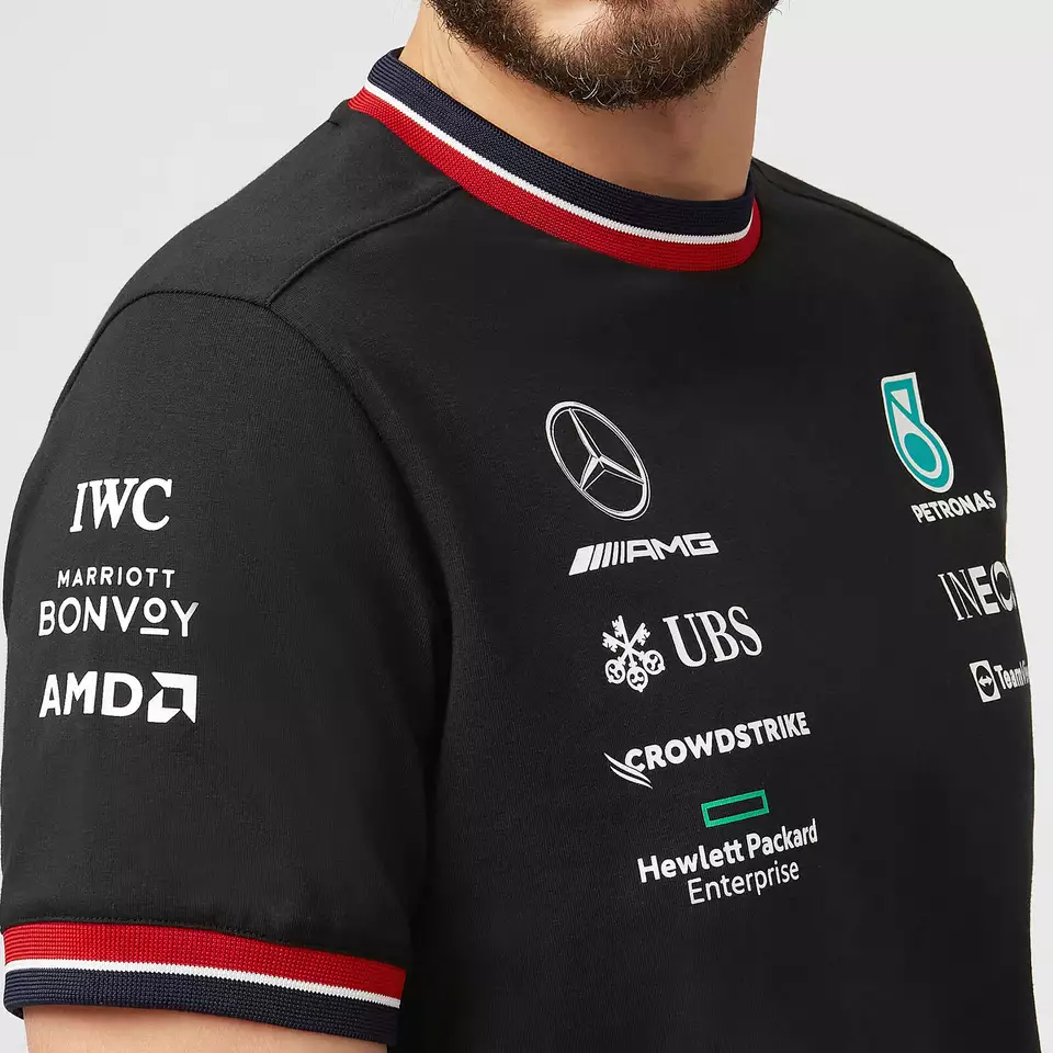 MERCEDES T-SHIRT 100% Cotton Embroidered High Quality