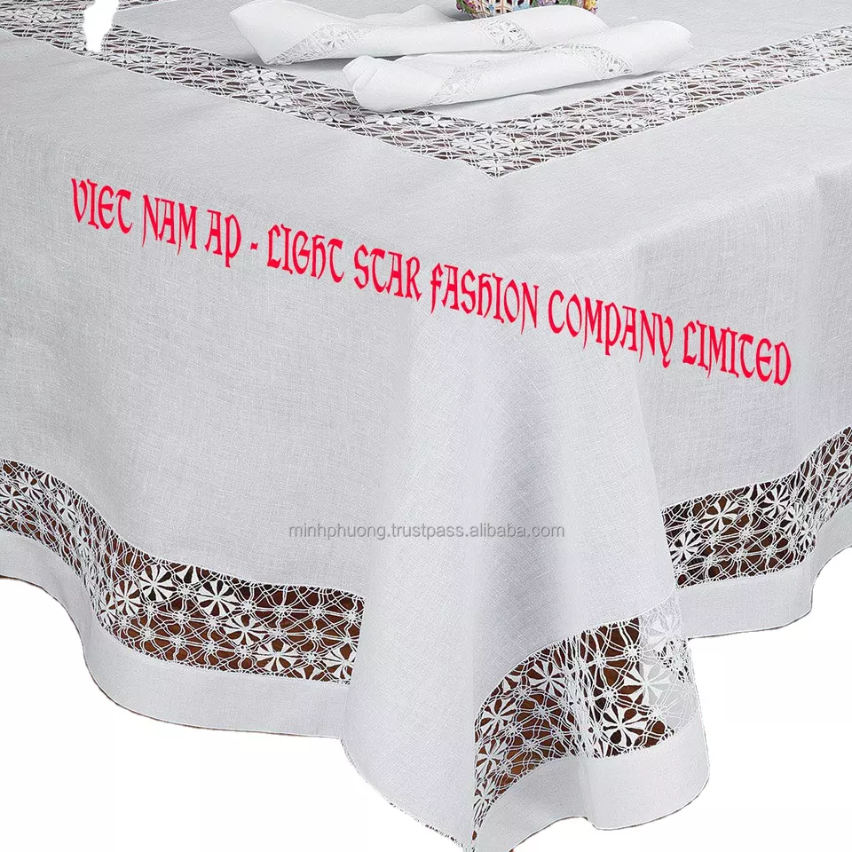 Vietnam Luxury Design Embroìered Table Cloth