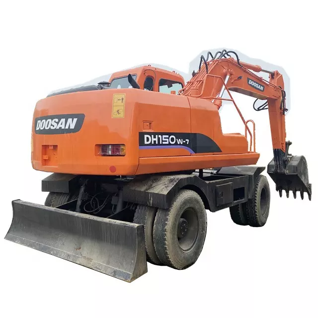 DH150w-7 tire Used excavator doosan good condition cheap price