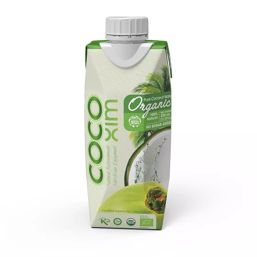 Organic Coconut Water - 330ml, 1000ml Tetra Pack - OEM Ok - Made in Vietnam - Whatsapp +84 354 669 243 for free sample