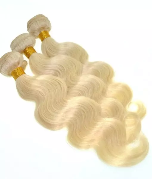 BAMBOOHAIR High quality virgin raw russian #613 blonde hair extension, #613 virgin hair vendor, european hair vigin #613 blonde