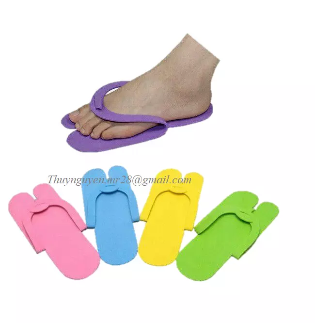 mr-28 disposable pedicure flip flops eva slippers foam slipper for nail salon vietnam flat quick use easy