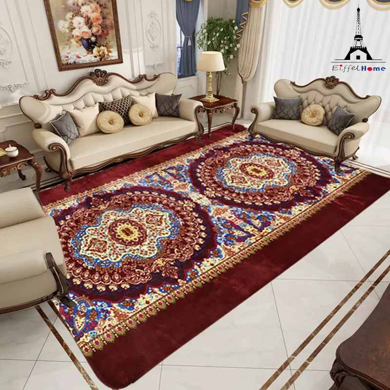 Cheap price 100% polyester modern geometric design luxury living room carpet