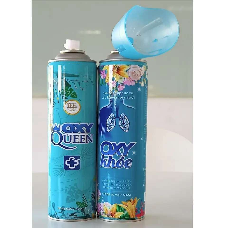 Aerosol Cans For Industrial Purpose Oxy Cans In Cylinder Shape With 4 To 6 Colors print CMYK colors with support technical