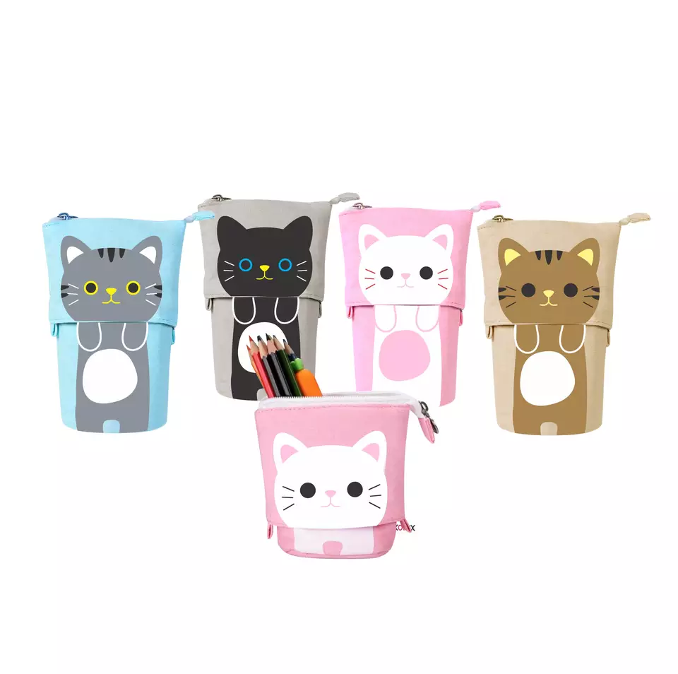 Lovely Trending 2022 High quality animal canvas kawaii school bags pencil pouch for girls Vietnam manufacturer