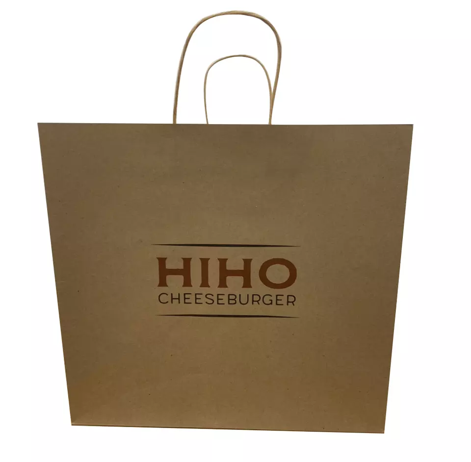 Hot Sale Custom Printed Eco- friendly Shopping Brown Gift White Kraft Paper Bag with Your Own Logo for Handles