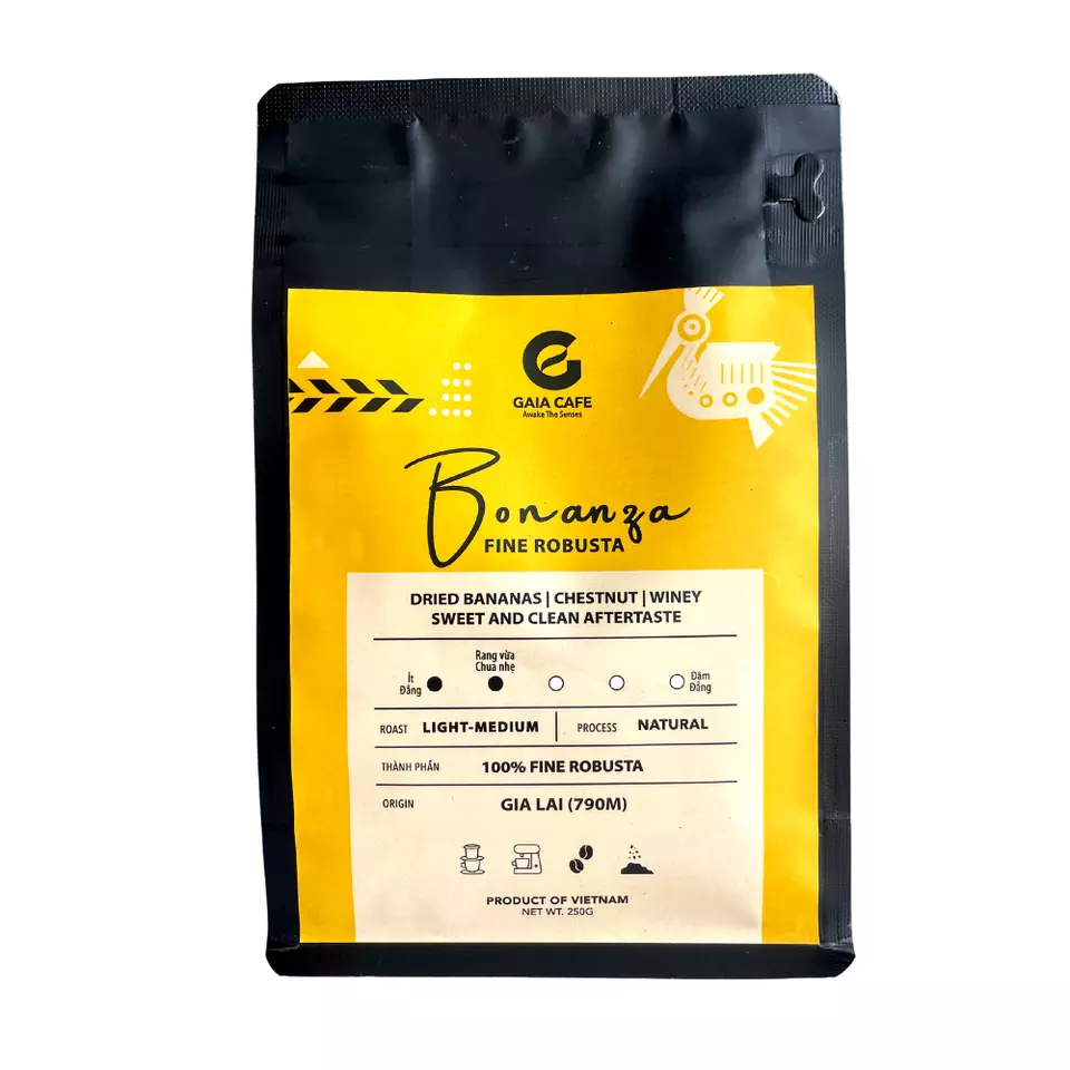 Roasted Robusta Coffee- Vietnamese Single Origin Fine Robusta Coffee Beans with Private Labels Roasted On-Demands