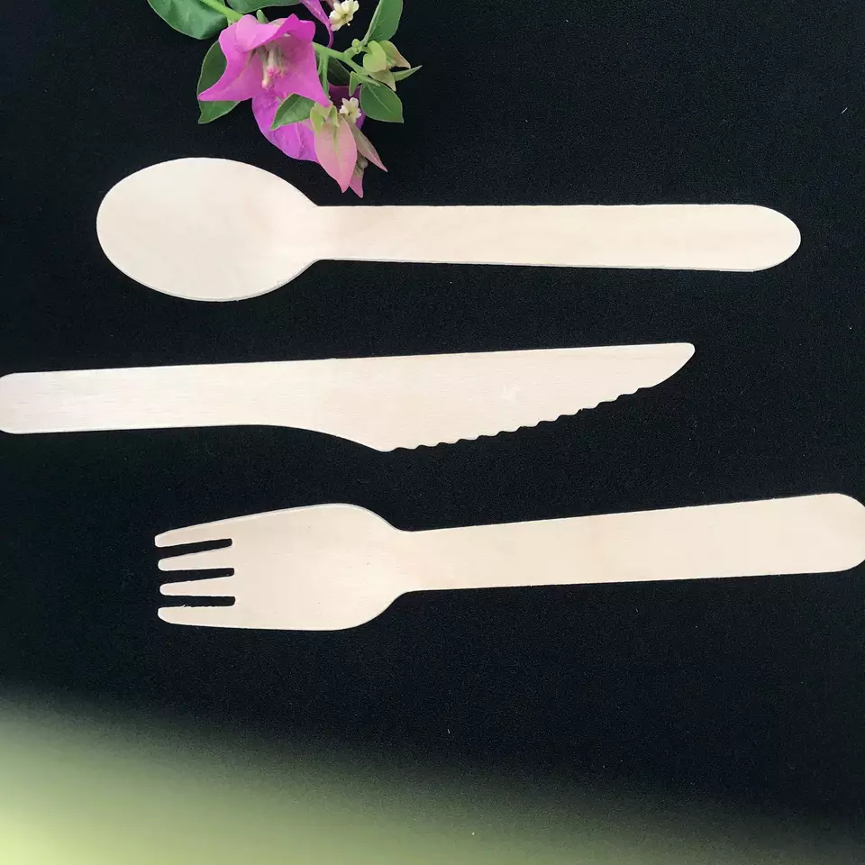 hot sale disposable wooden cutlery with spoon fork and knife/wooden cutlery disposable