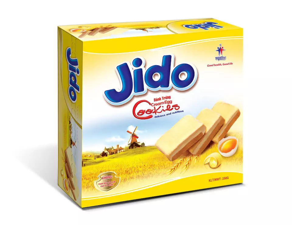 Jido/ cream egg cookies 250g 6>