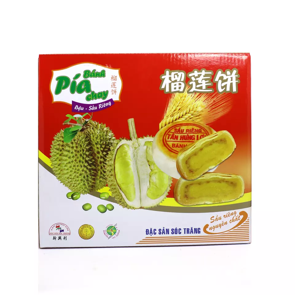 Sweet Taste Cool Dry Storage HACCP GAP Certification Vegetarian Mung Beans Durian pia cake 1000 gram export from Vietnam