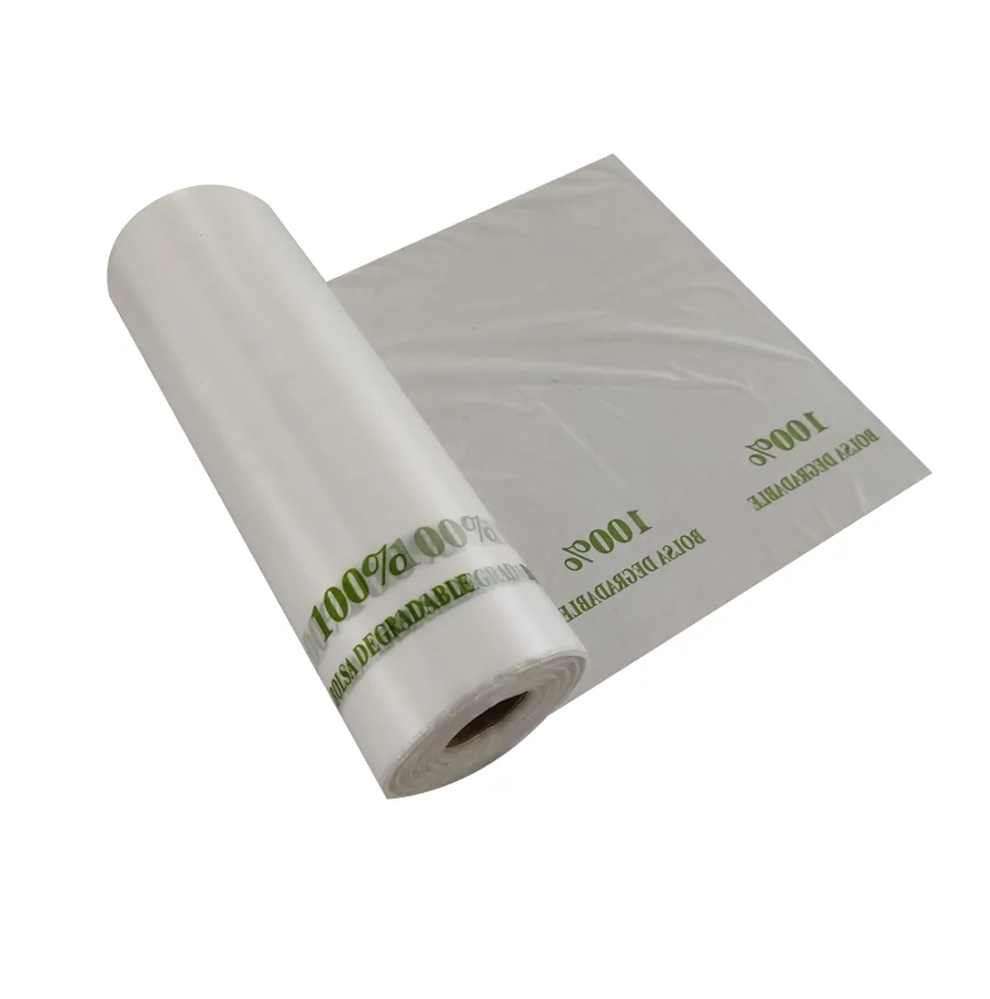 100% Biodegradable Compostable Eco Friendly LDPE/HDPE plastic fruit & vegetable packaging bag on roll