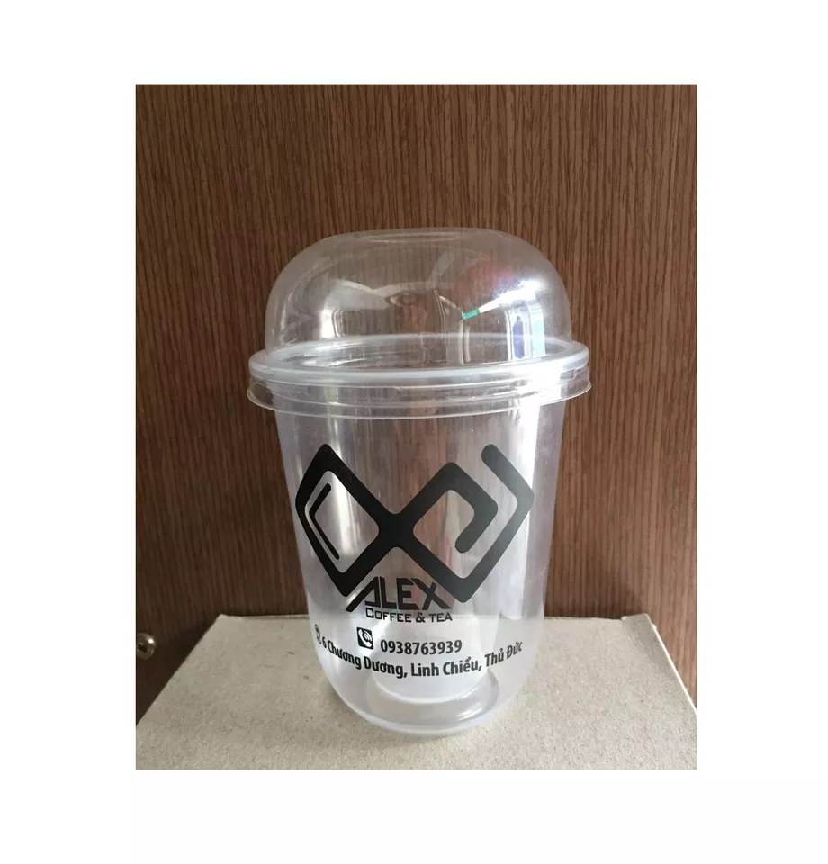 Recycled Transparent Plastic Cup Disposable For Fruit Juice Drink/ Boba Milk Tea International Standards Manufacture