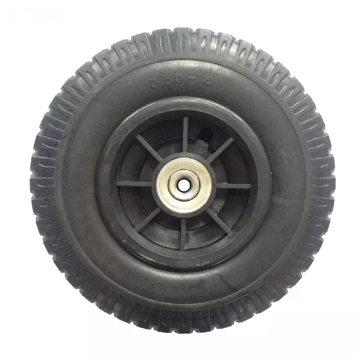 BLACK Hand trucks and hand cart 2.50-4-2 High resistant Wheelbarrows Innovative Endurable Tire Wheels Steel Rubber PU Foam Wheel