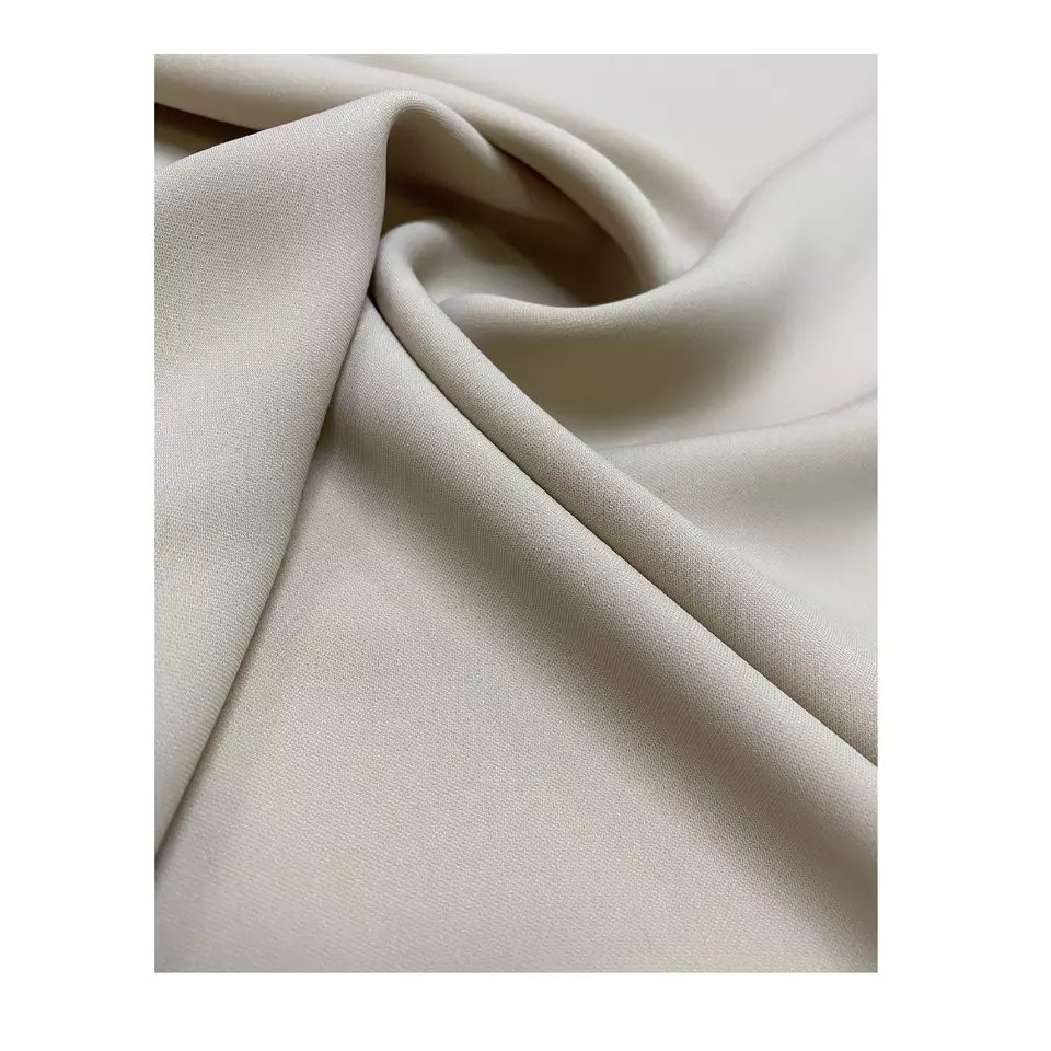 One Tone Color 100% Polyester Customized Design And Size Fabric ASBQ432 For Sleep Wear Dress Satin From Vietnam