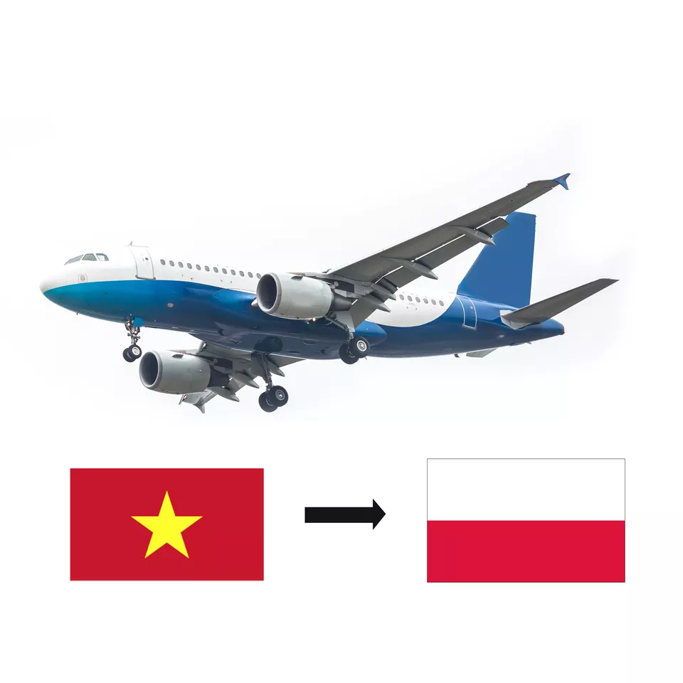 Freight forwarder / Air shipping from SGN To Poland (Vietnam to Poland) Door to door delivery