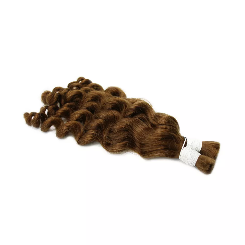 Body wavy Bulk hair in Brown (100% Vietnamese Human hair)