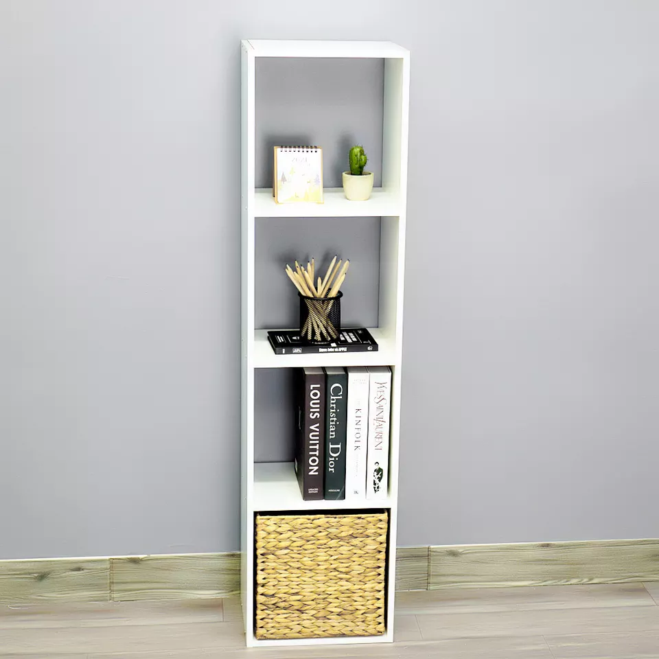 New design modern room simple household space-saving creative storage 4 storey-White honeycomb Bookshelf-GP100 bookshelf