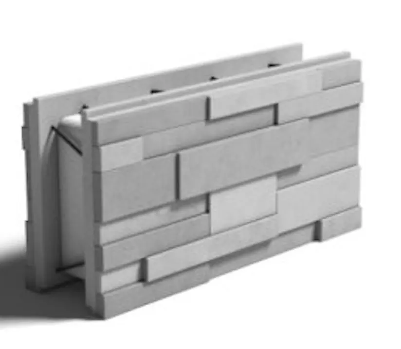Cheap prefabricated concrete lego brick with natural stone face