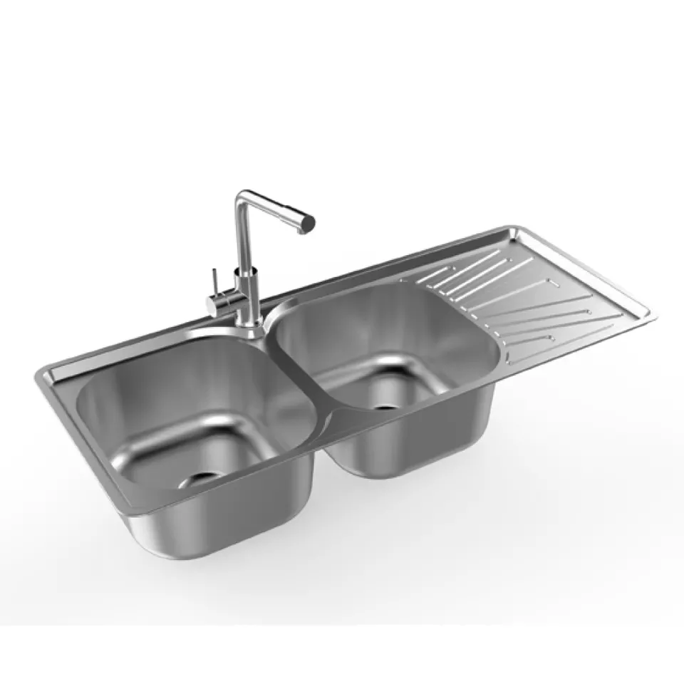 Viet Nam Double Bowl Stainless Steel Pressed Sink High Quality
