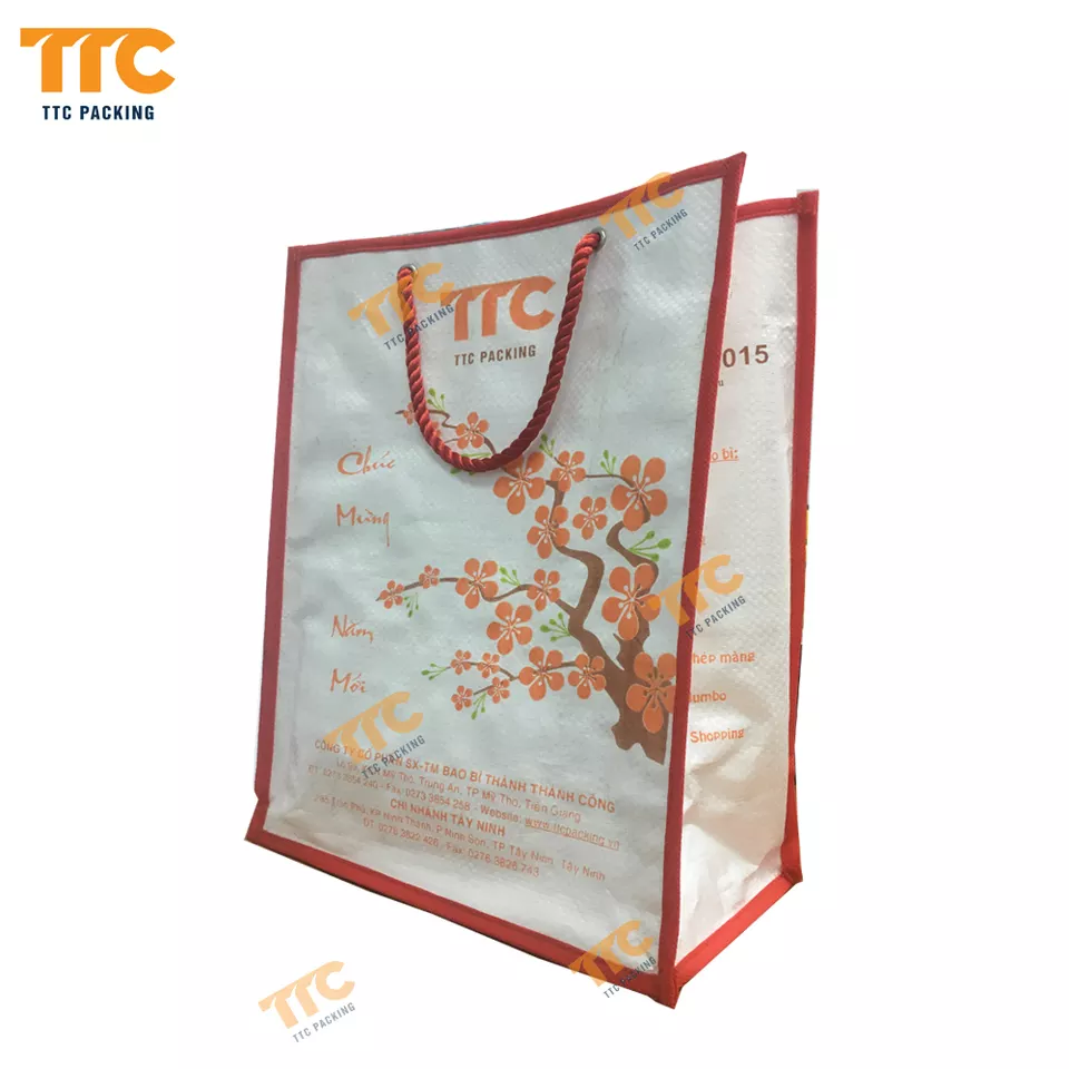 Vietnam OEM shopping pp woven bag custom logo print