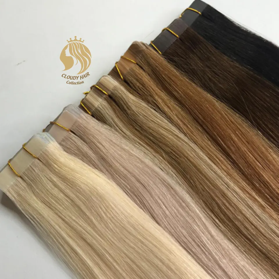 Large Stock 100% Top Quality Virgin Hair Remy Vietnamese Human Single Drawn Tape Hair Extensions