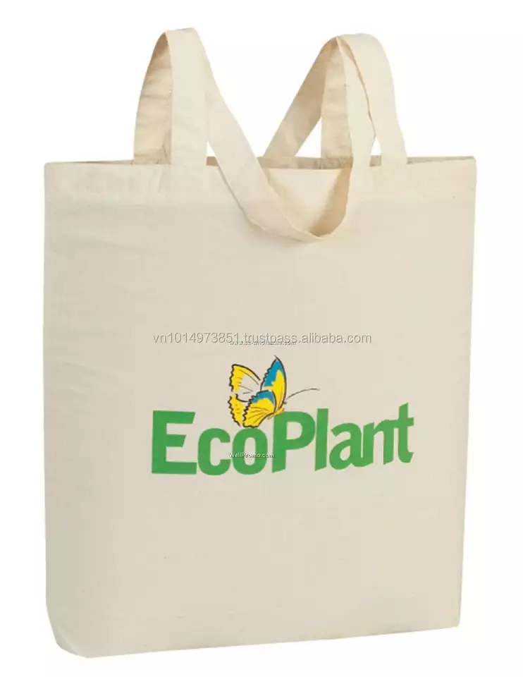 Promotional bags with eco-friendly material cotton tote bag canvas shopping bag advertising