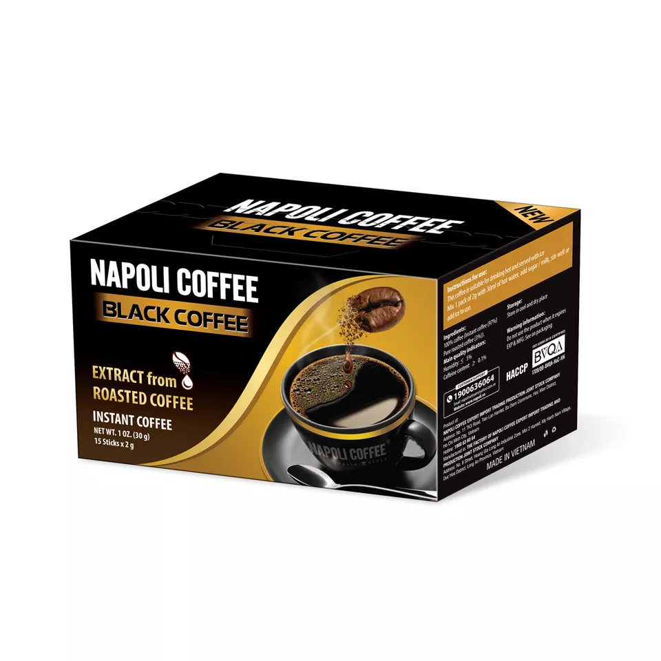 Instant Black Coffee No Sugar Arabica Coffee Flavored Coffee Packaging Color Feature Weight