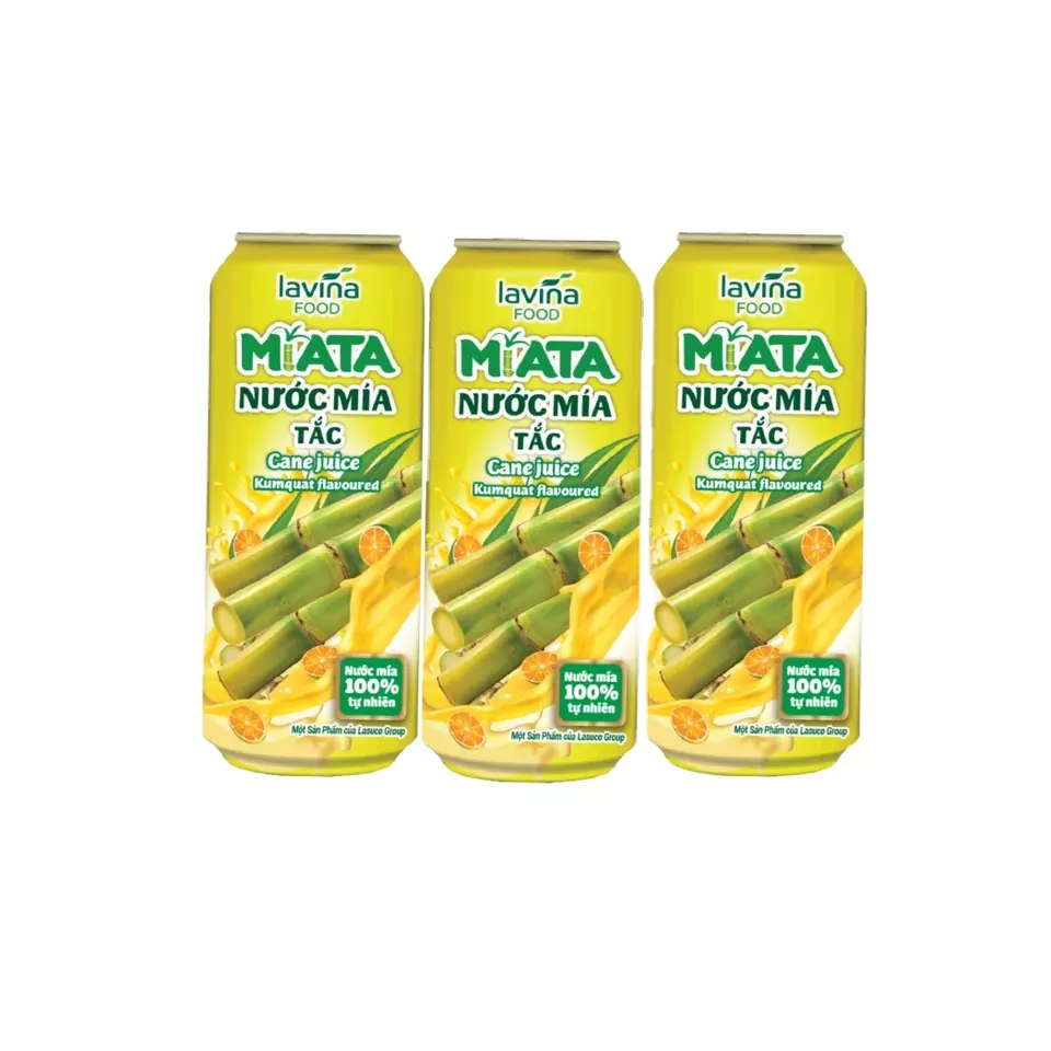 Wholesale Miata Cane Juice Kumquat Flavoured Natural Ingredient Beverage 320ml Can Vietnam Origin