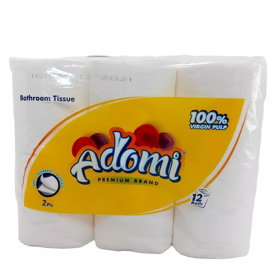 Custom Packaged Soft Toilet Paper Tissue Bathroom Tissue Toilet Use White Customized Wood Logo Layer Packing Pulp Color Material
