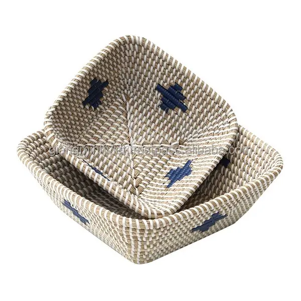 Newest Design Handwoven Seagrass Basket Natural Seagrass Storage Basket for Home Decor from Vietnam