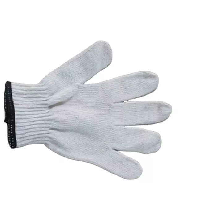 Natural white 100 % cotton gloves for industrial working cheap price made in Vietnam