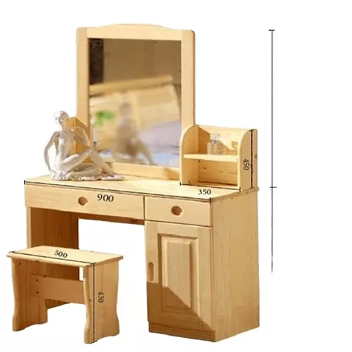 HTS Furniture Vietnamese Brand Bedroom Appliance Classic Luxury Modular Mirror Makeup Dressing Tables with Drawers and Cabinet