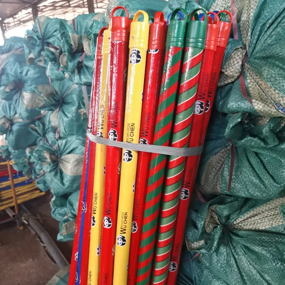 Panda and Trip Color PVC Wooden Broom Handle in Vietnam