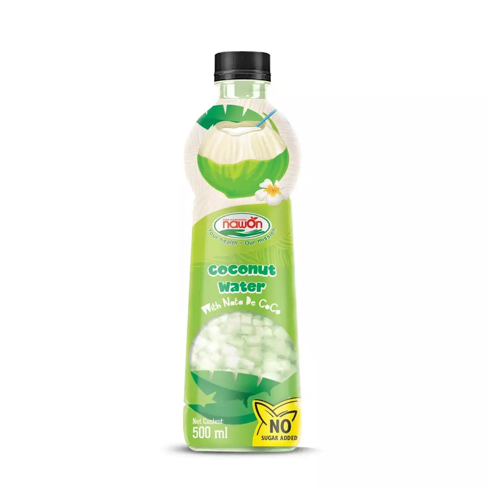 500ml NAWON Nata de Coco Vietnam Low Sugar Free Sample Fruit Juice with Nata de Coco Coconut OEM/ODM Beverage Manufacturer