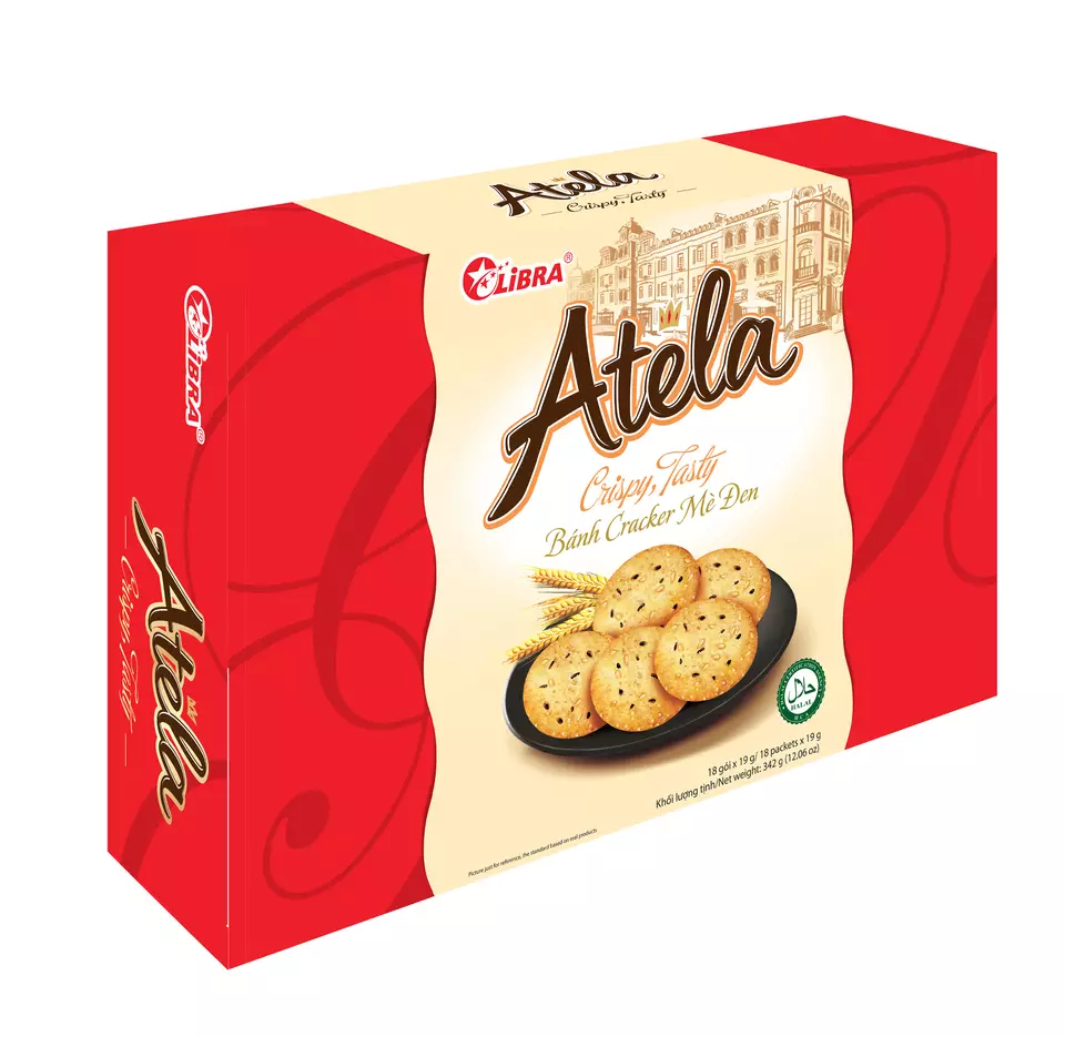 Halal Crispy Sesame Flavored Cracker Product Type Biscuit Cookies (342Gr)