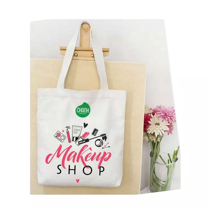High quality canvas bag with simple design and fashionable for women non-woven fabric products origin Vietnam