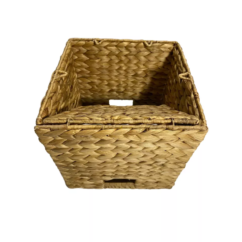 Top Selling Hyacinth Storage Basket Rattan Bin Home Decoration Portable Container