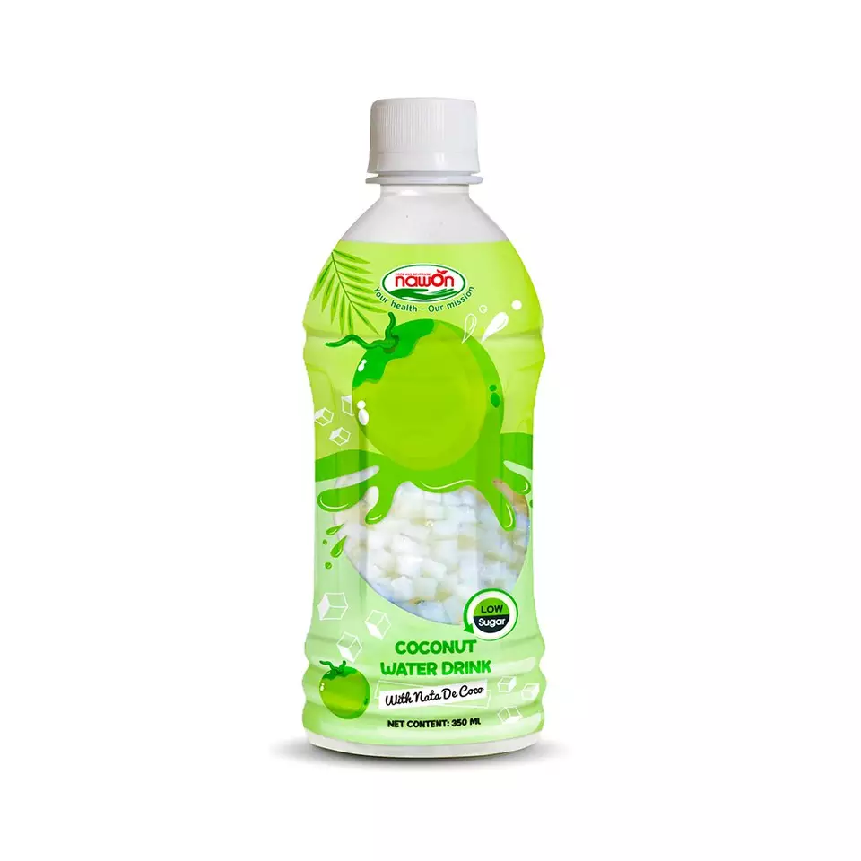 350ml NAWON Nata de Coco Vietnam Low Sugar Free Sample Fruit Juice with Nata de Coco Coconut OEM/ODM Beverage Manufacturer