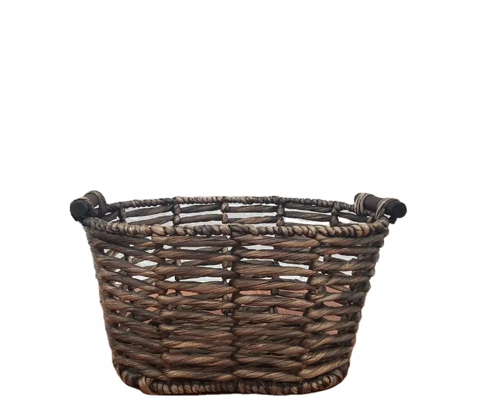 Vietnam Fashion Vintage Sea Grass Dried Seagrass Material High Quality Products Home Laundry Woven Storage Basket,hamper Basket