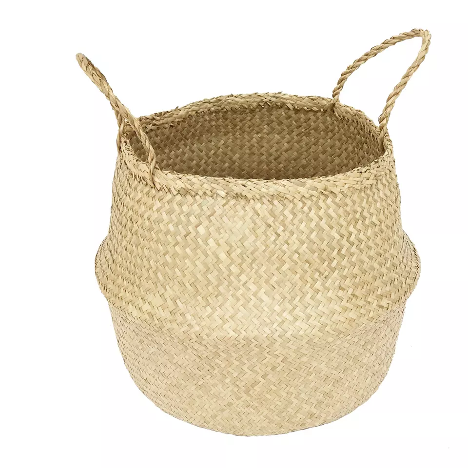 Vietnam manufacture round woven home storage seagrass basket