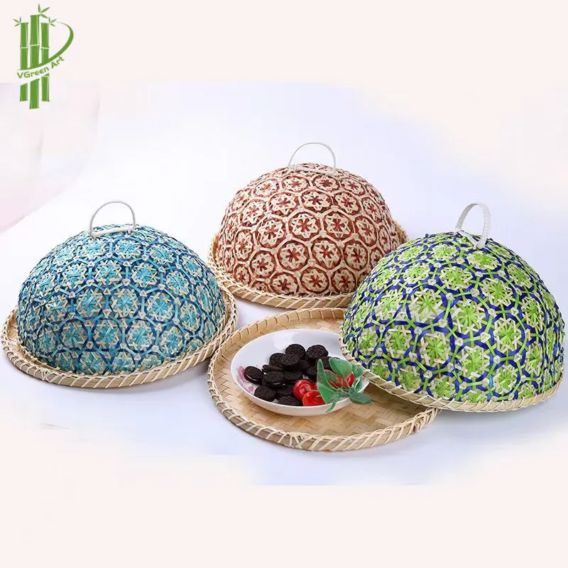 Eco-friendly Vietnam manufacture bamboo food cover/ food cover made of natural bamboo dish cover Best Supplier