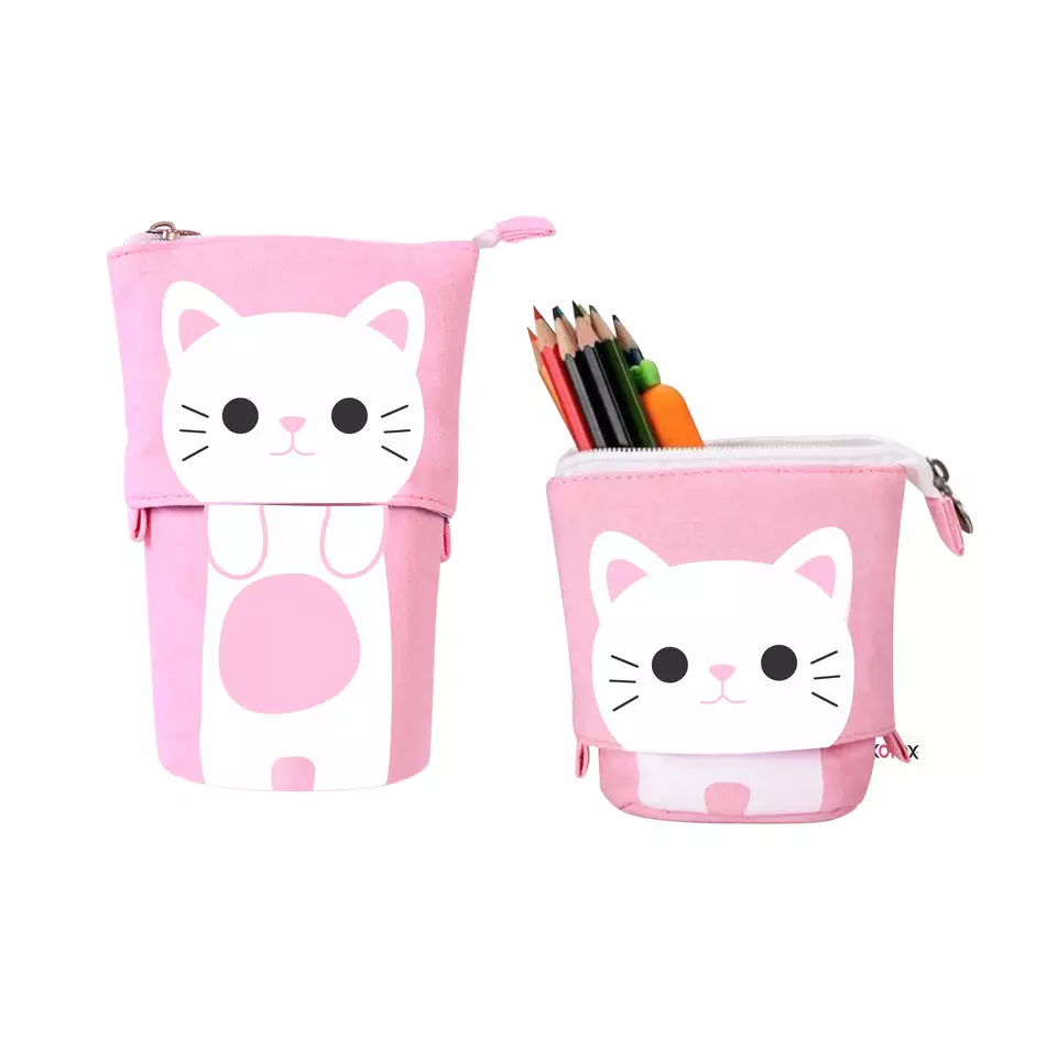 Cute Trending 2022 High quality animal canvas kawaii school bags pencil pouch for girls Vietnam manufacturer